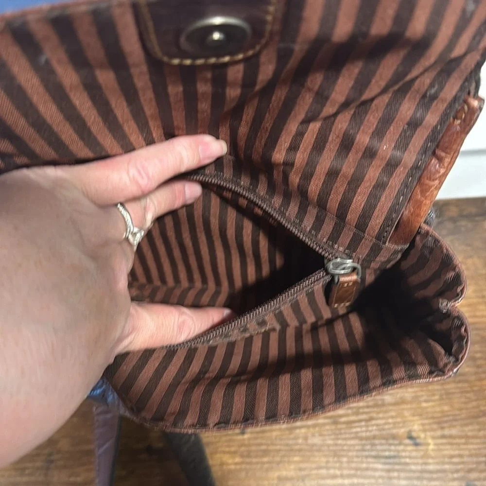 Jack George’s leather crossbody bag brown
